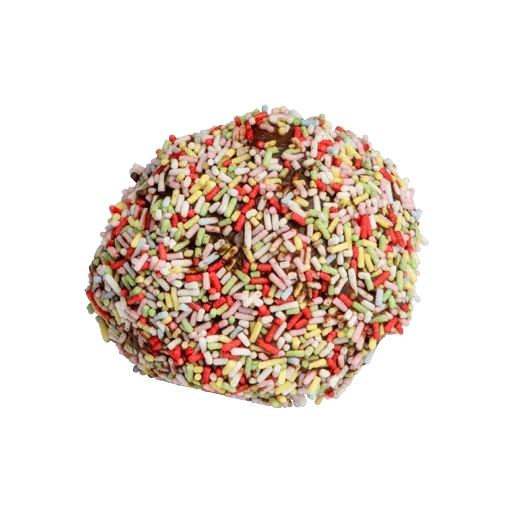 Seest Bakery Romkugle m. farvet krymmel kage