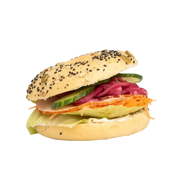 Seest Bakery Bagel m. kalkun sandwich chilimayo frisk