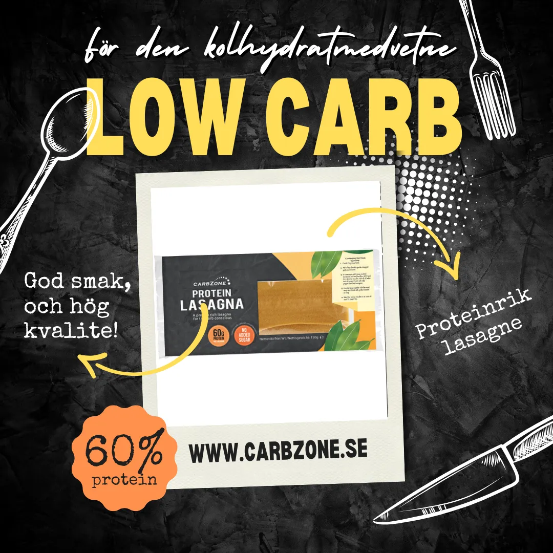 CarbZone Proteinrik Lasagne lasagneplader 150g fiber
