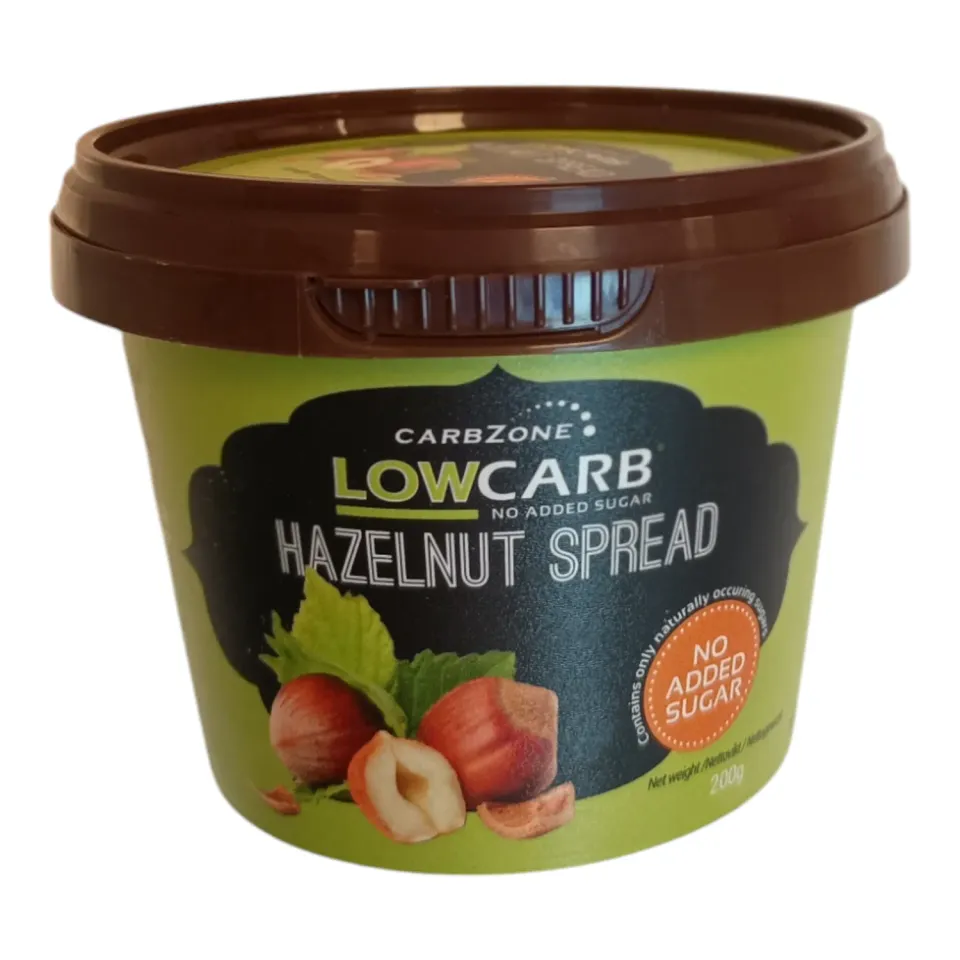 Carbzone Low Carb Hazelnut Spread hasselnøddecreme 200g uden sukker