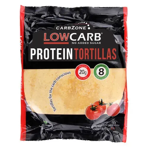 Carbzone Low Carb tomat tortilla 8x40g protein