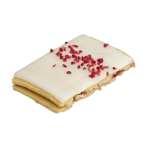 Seest Bakery Hindbærsnitte kage med hindbær