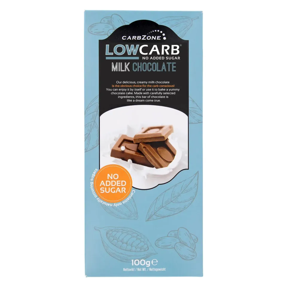 Low Carb Mælkechokolade chokolade 100g uden sukker