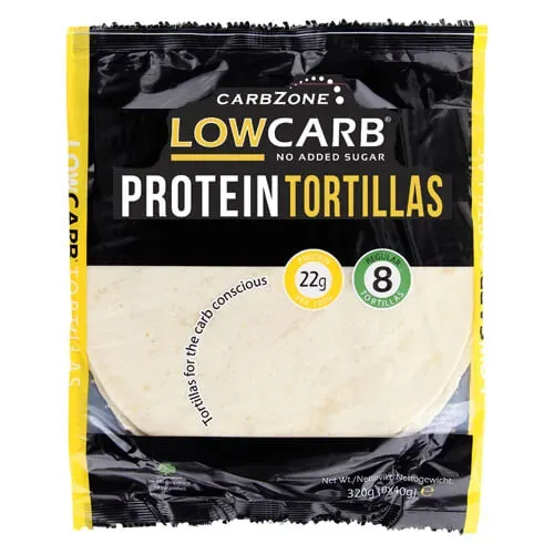 Carbzone Low Carb tortilla small 8x40g uden sukker