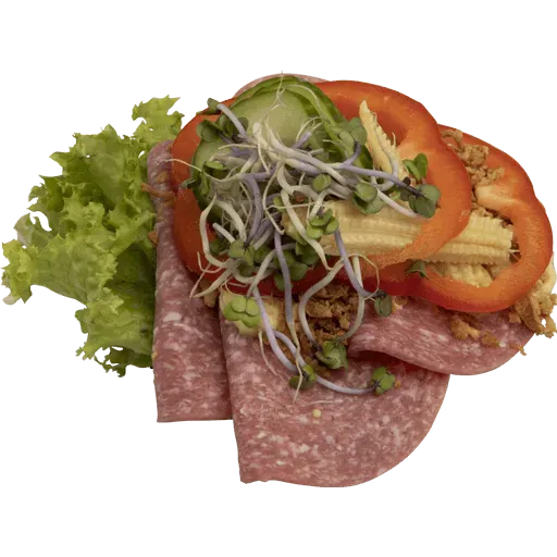 Seest Bakery smørrebrød med spegepølse langtidshævet