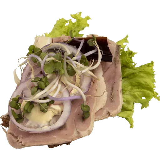 Seest Bakery rullepølse snitte frisk smørrebrød