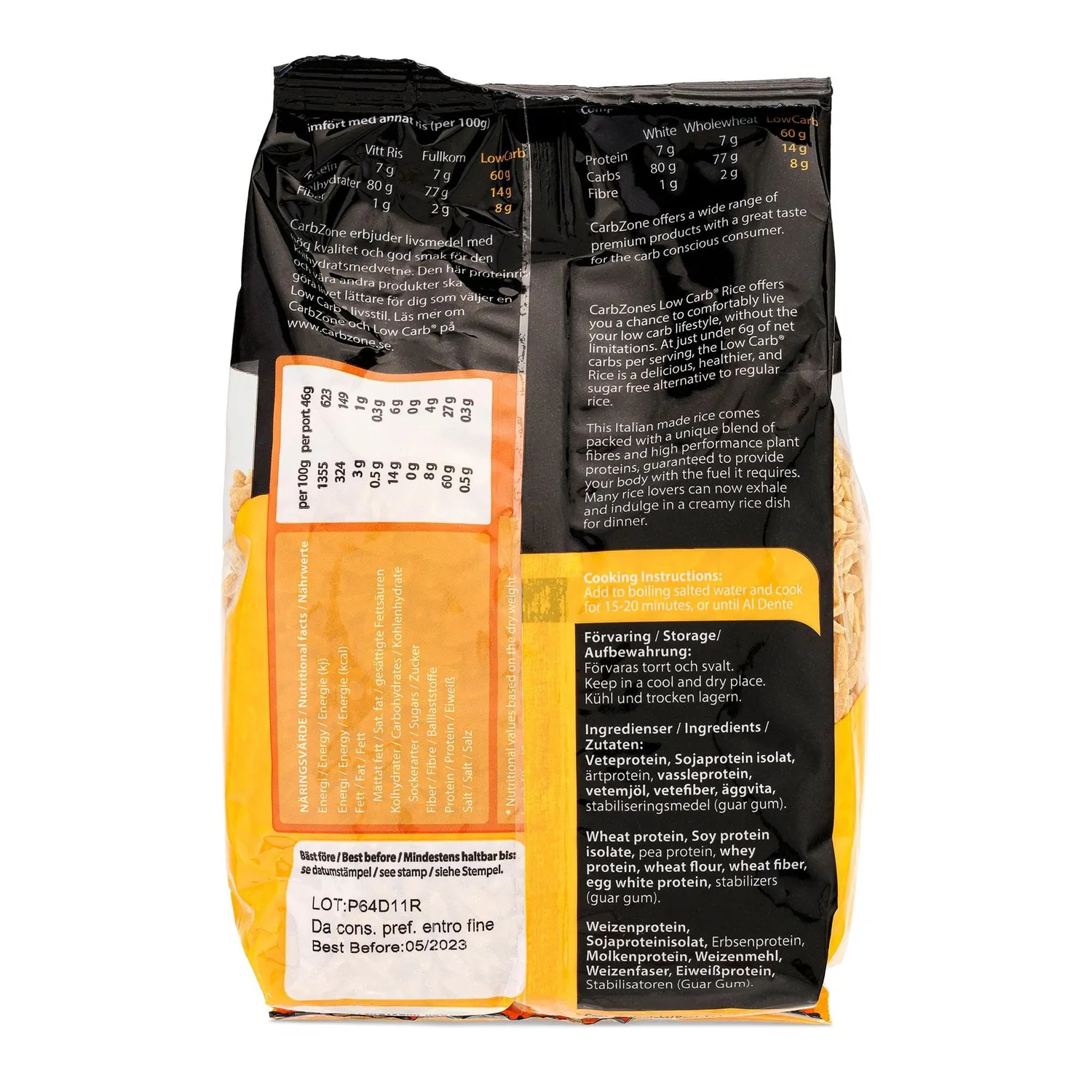 CarbZone Proteinrikt Ris ris 500g proteinrig