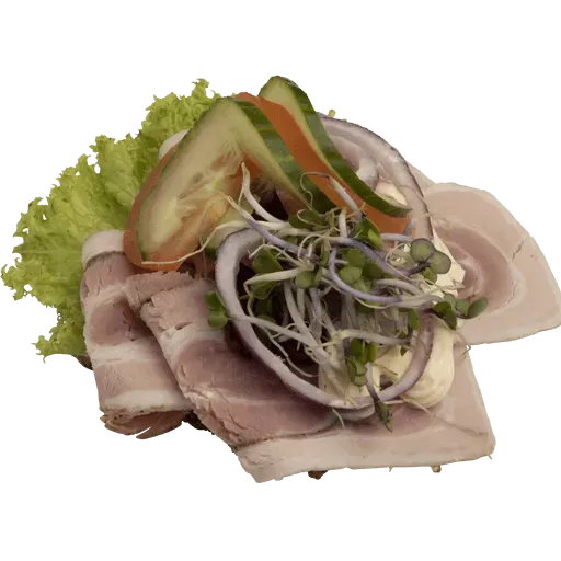 Seest Bageri Smørrebrød med rullepølse frokost til madpakken